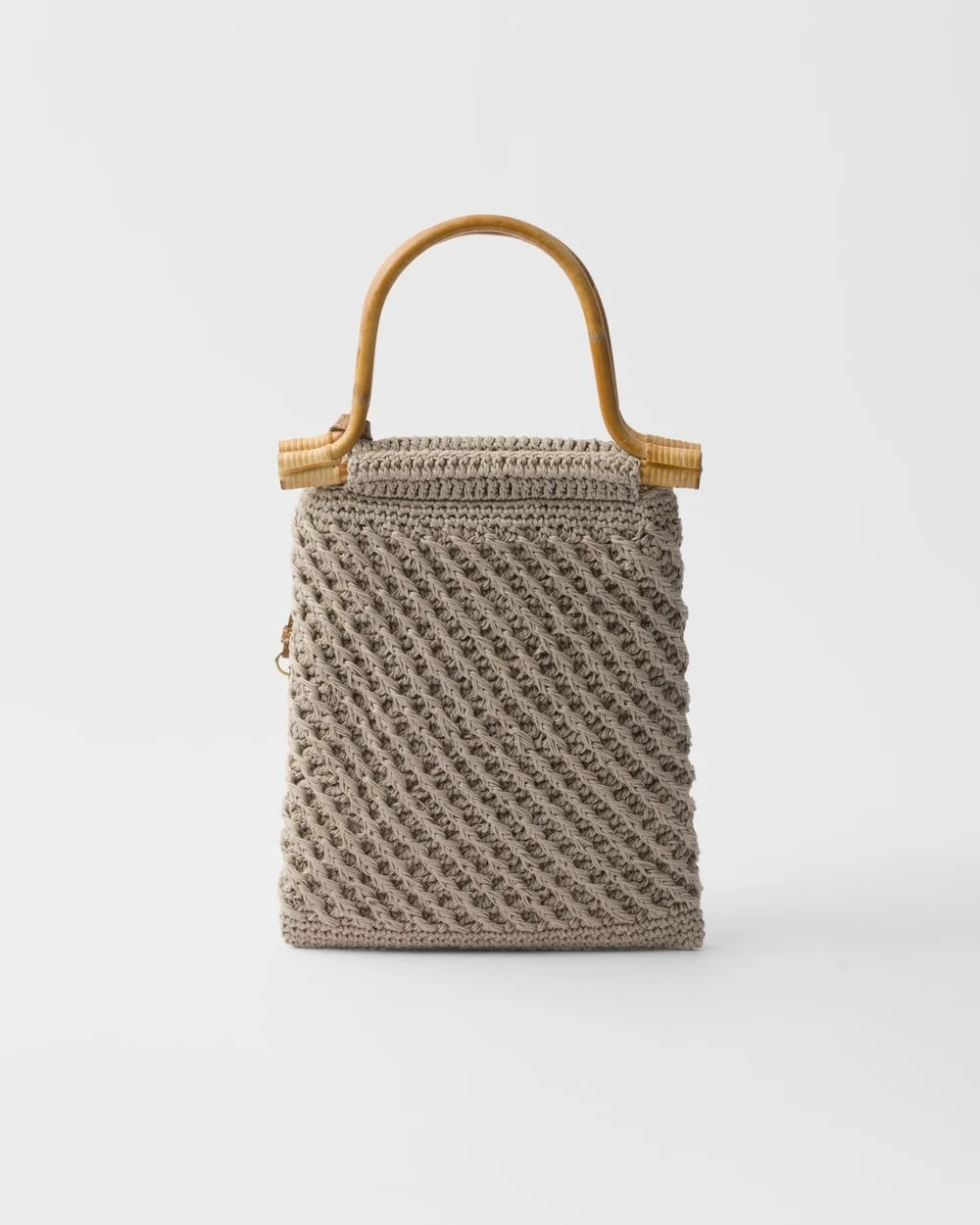 Prada Cotton Crochet Mini Cord Bag / 1BA461_2HG7_F0065_V_OOO - Image 4