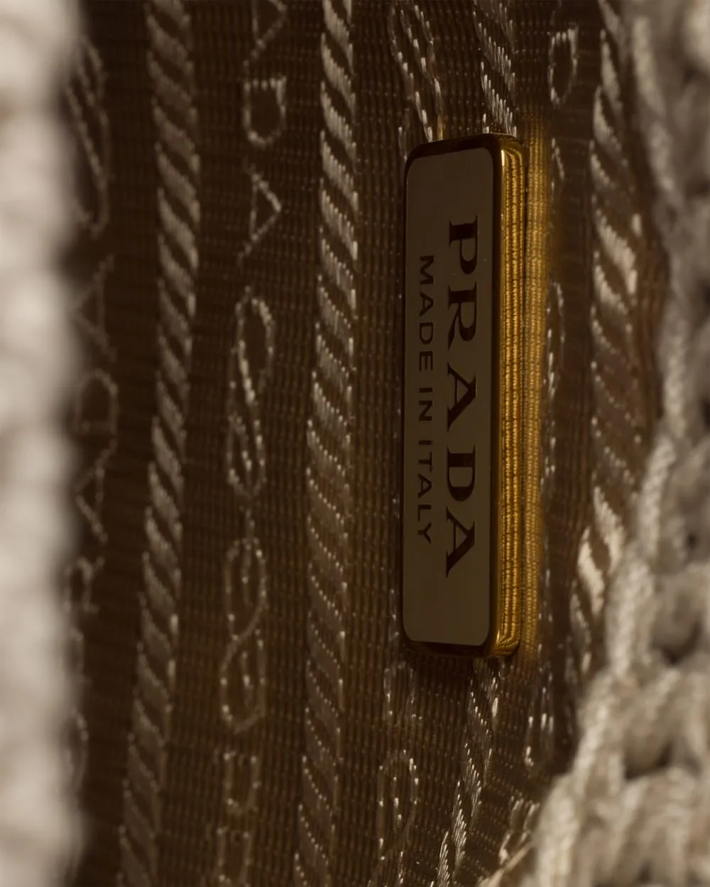 Prada Cotton Crochet Mini Cord Bag / 1BA461_2HG7_F0065_V_OOO - Image 5