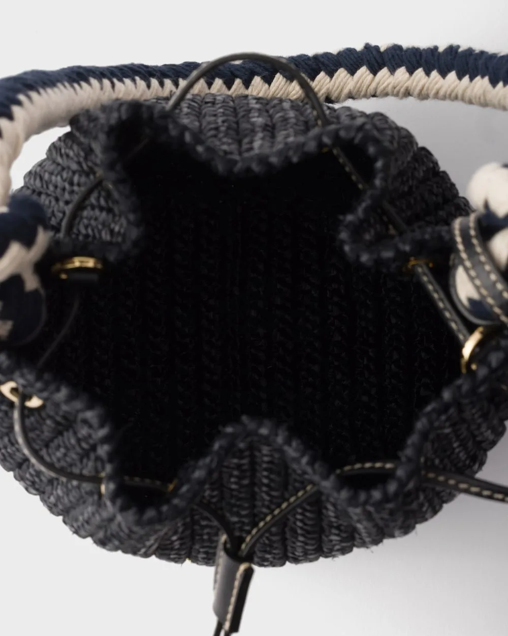 Prada Crochet Mini Bucket Bag / 1BE068_2MHA_F0002_V_OVZ - Image 5