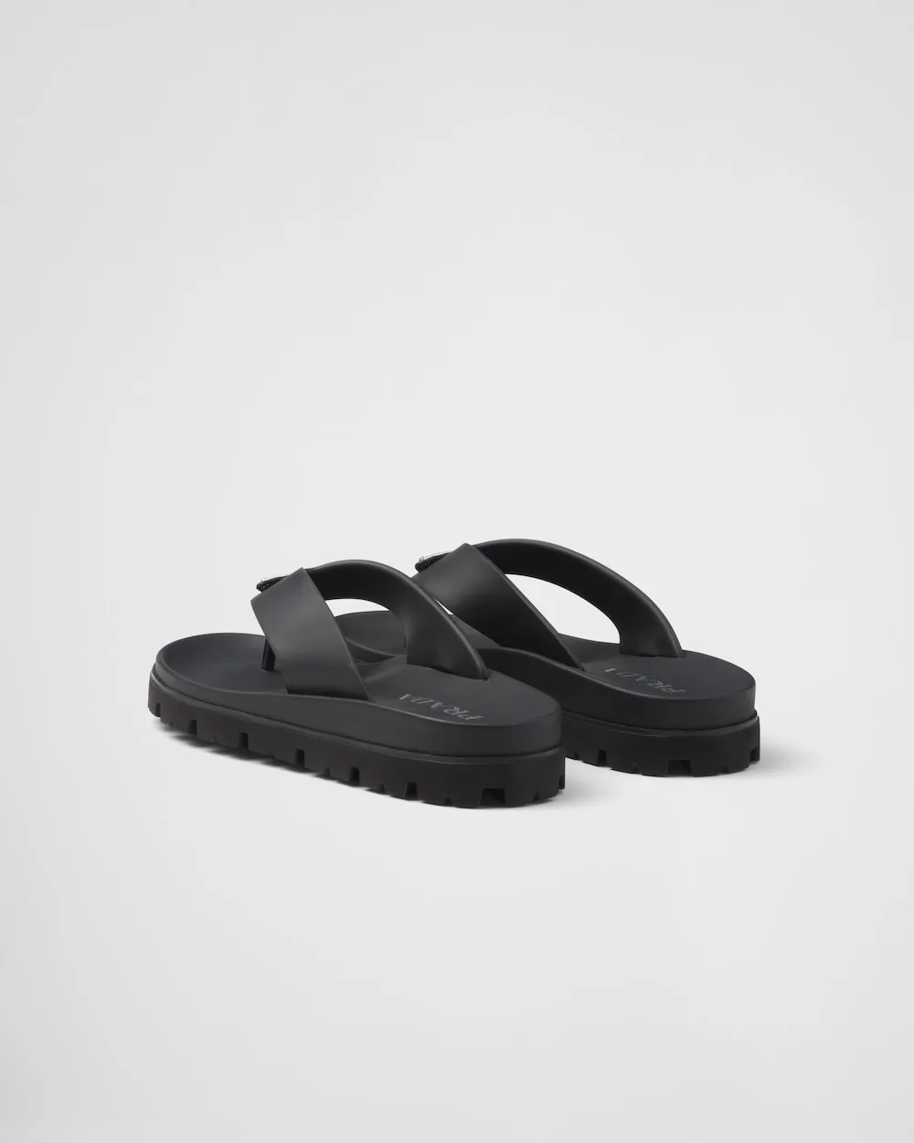 Prada Rubber Thong Sandal Steel Gray 2Y3130_3LKK_F0276_F_G000 - Image 6