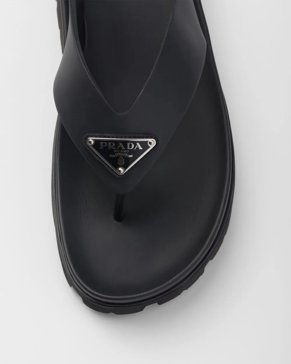 Prada Rubber Thong Sandal Steel Gray 2Y3130_3LKK_F0276_F_G000 - Image 3