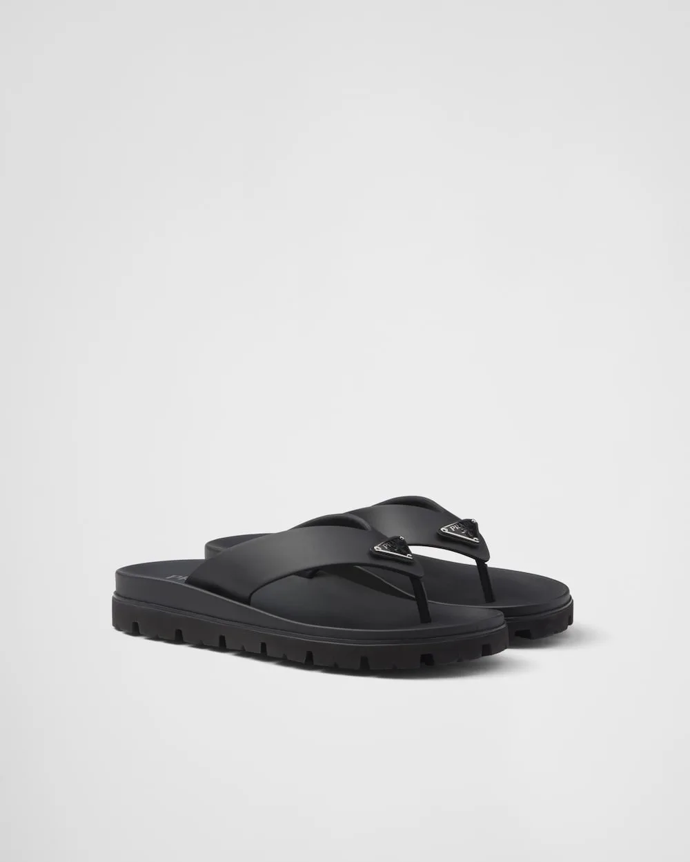 Alternative view of Prada Rubber Thong Sandal Steel Gray 2Y3130_3LKK_F0276_F_G000