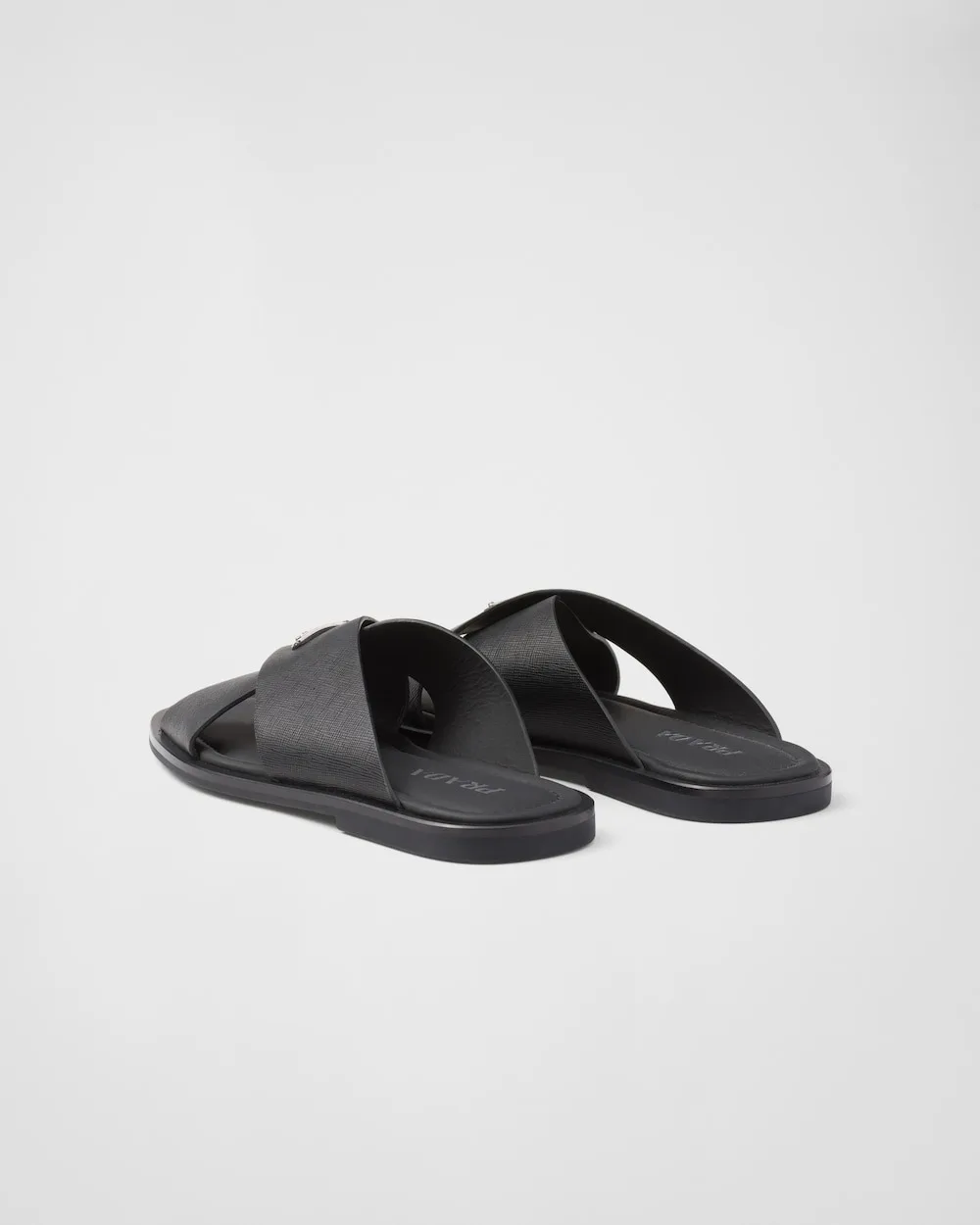 Prada Saffiano Crisscross Slides Black - 2X3081_053_F0002_F_X001 - Image 5
