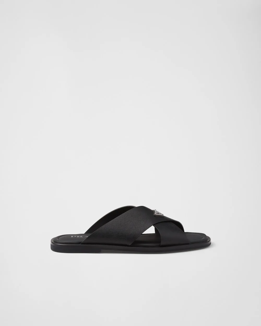 Alternative view of Prada Saffiano Crisscross Slides Black - 2X3081_053_F0002_F_X001