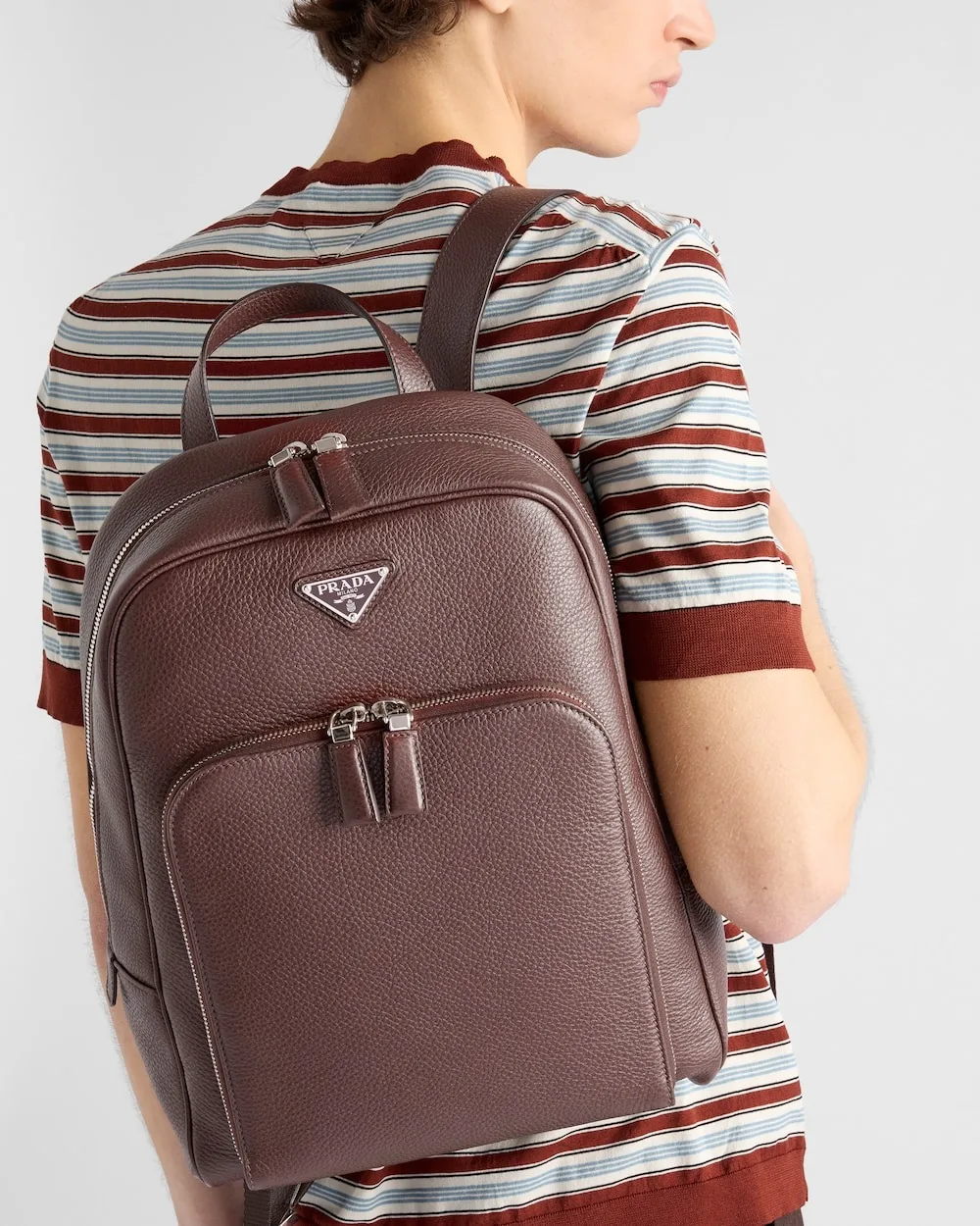 Prada Leather Backpack Bag Sienna / - 2VZ102_2BBE_F0038_V_DOO - Image 4