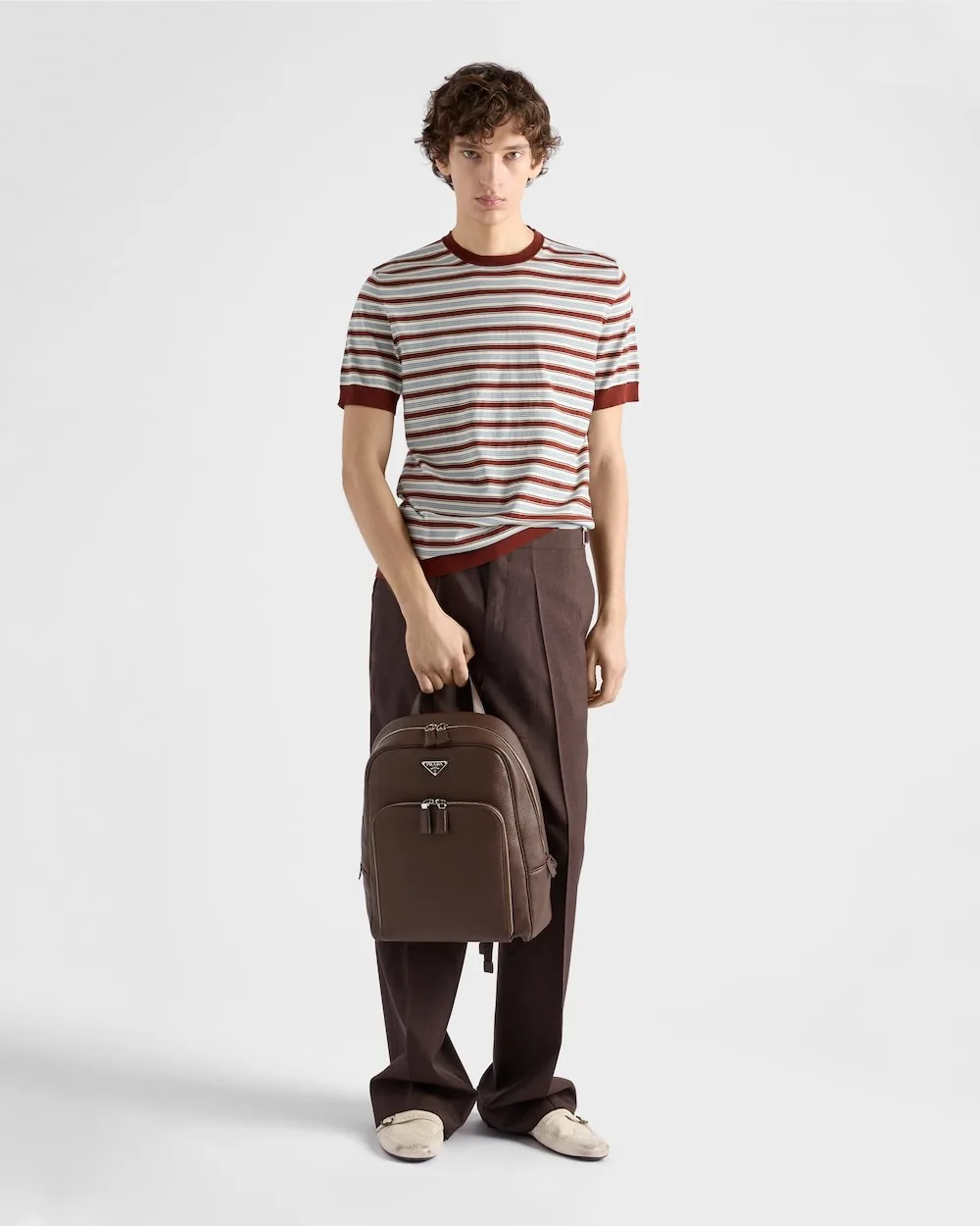 Prada Leather Backpack Bag Sienna / - 2VZ102_2BBE_F0038_V_DOO - Image 5