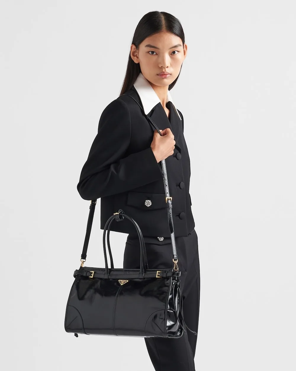 Prada Bonnie Large Handbag Bag Palisander / 1BA433_2CYR_F04F2_V_MOO - Image 8