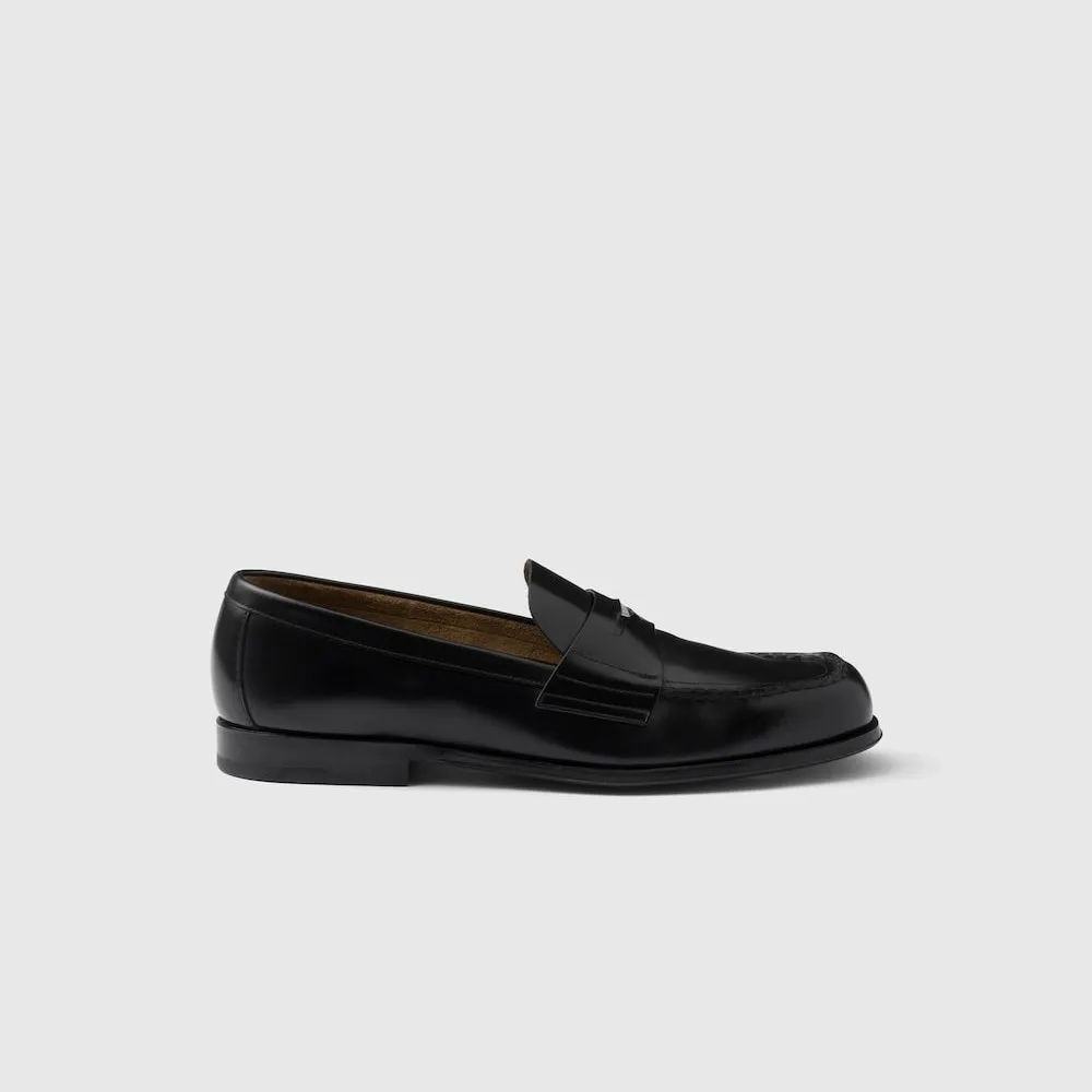 Prada Brushed Leather Loafers Black 2DB201_055_F0002_F_C000 - Image 4