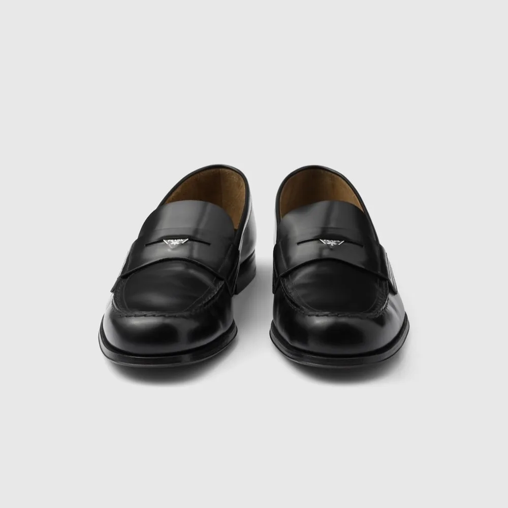 Prada Brushed Leather Loafers Black 2DB201_055_F0002_F_C000 - Image 3