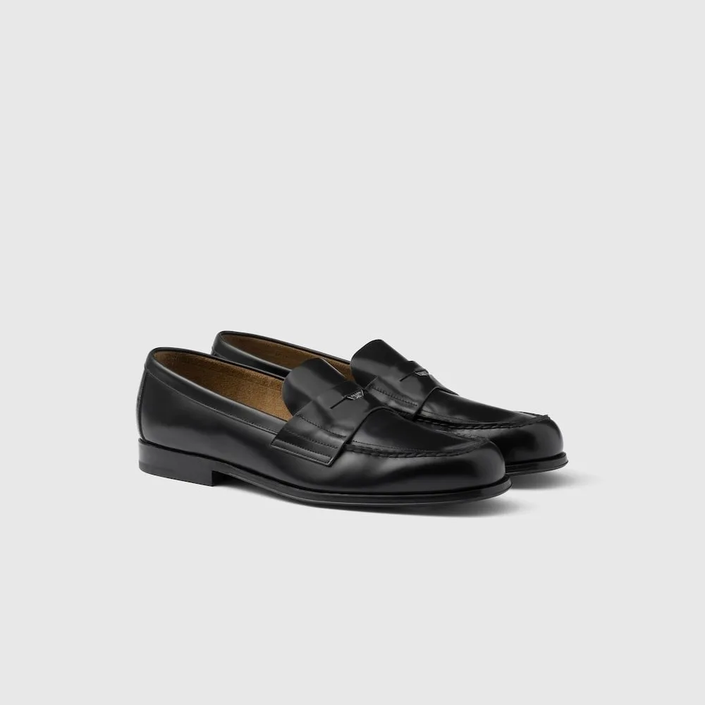 Prada Brushed Leather Loafers Black 2DB201_055_F0002_F_C000 - Image 6