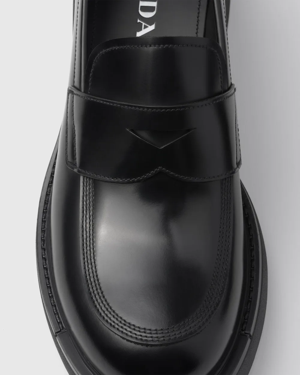 Prada Brushed Leather Loafers Black 2DG149_055_F0002 - Image 5