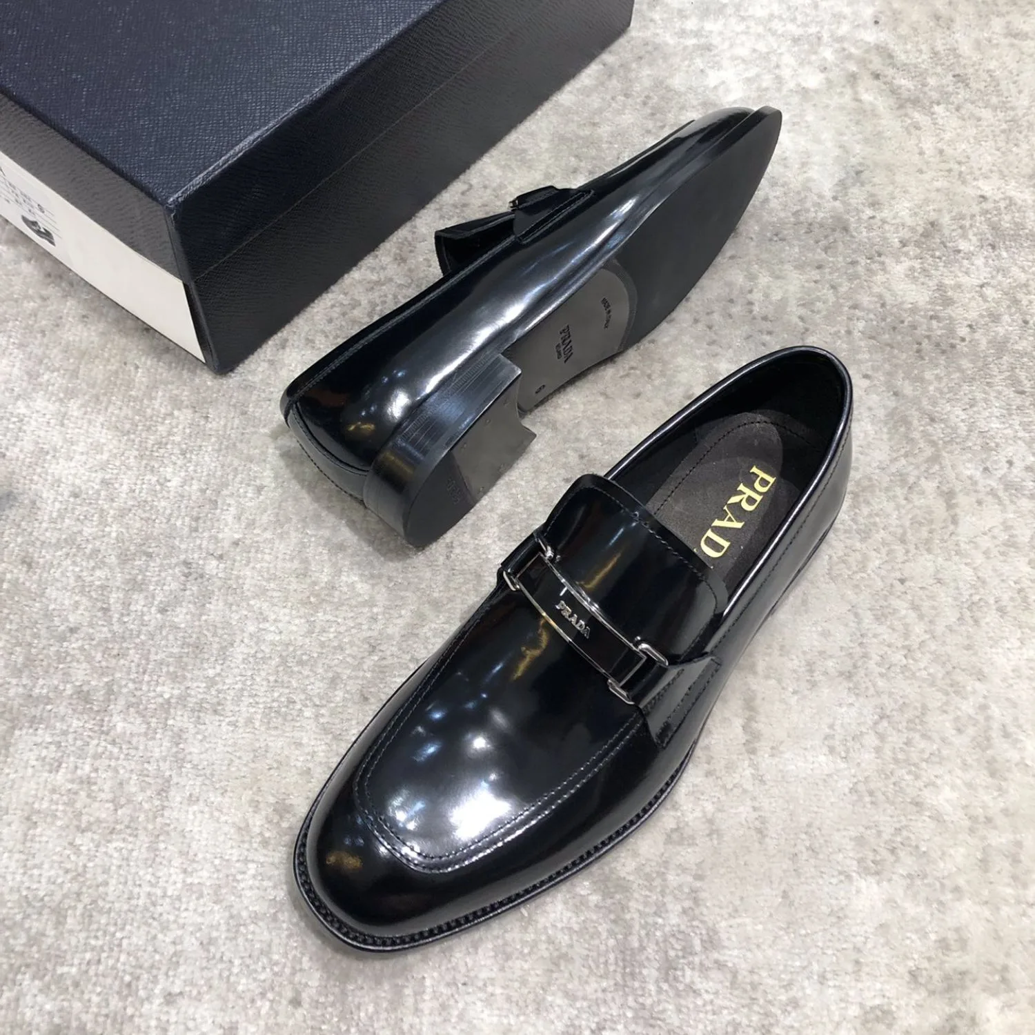 Prada Leather Loafer Black - Image 4
