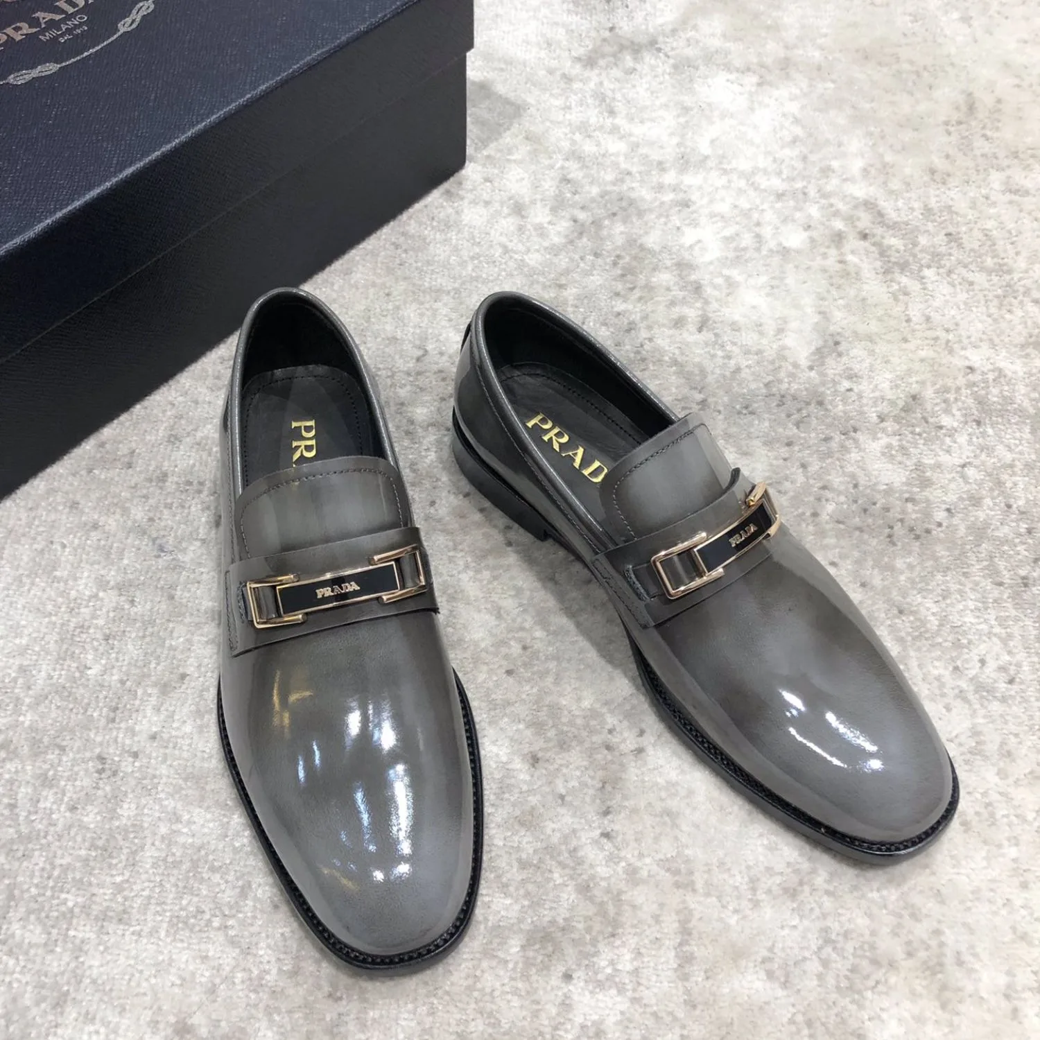 Alternative view of Prada Leather Loafer Grey