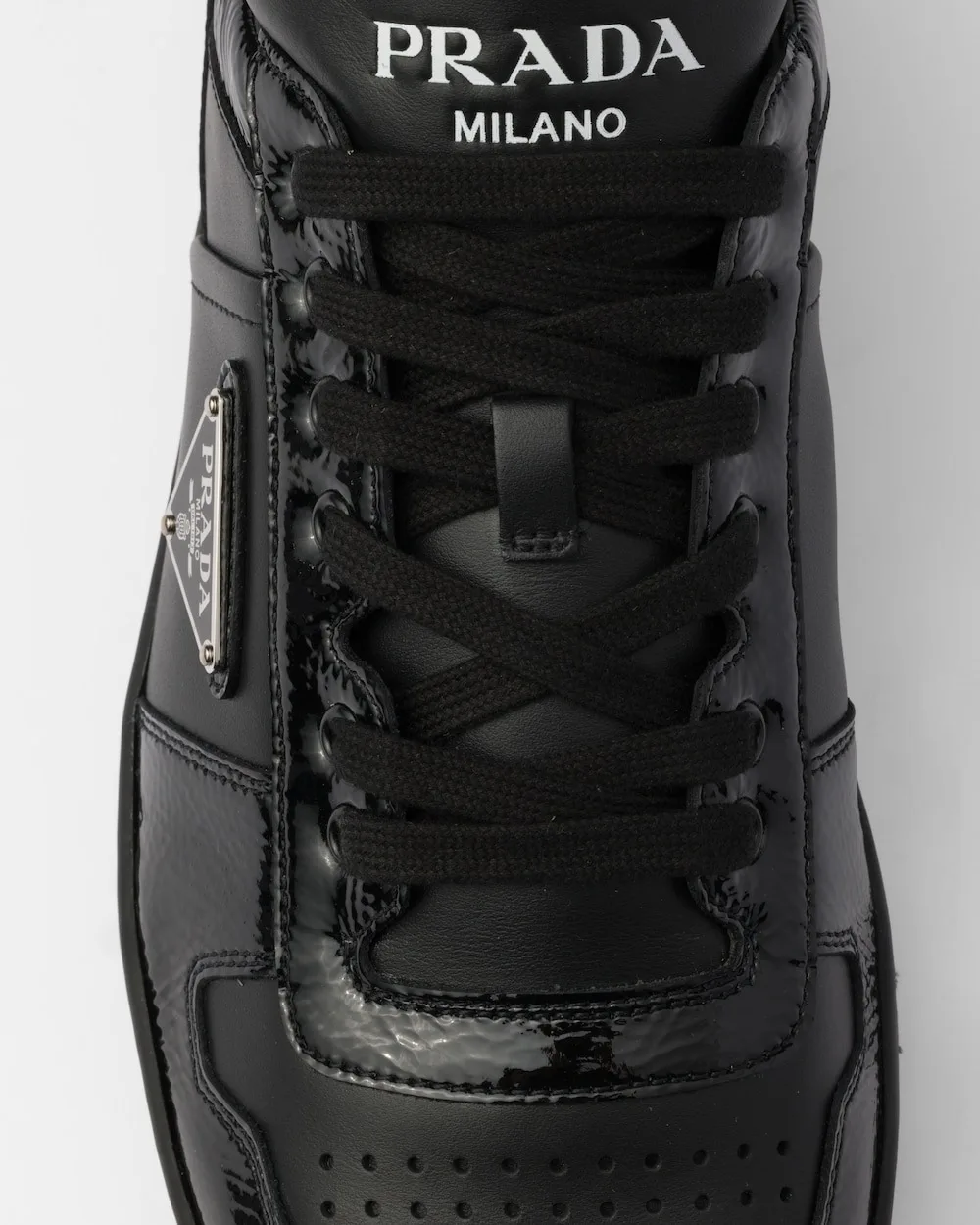 Prada Downtown Leather Sneakers Black 2EE364_3LQB_F0002_F_D001 - Image 5