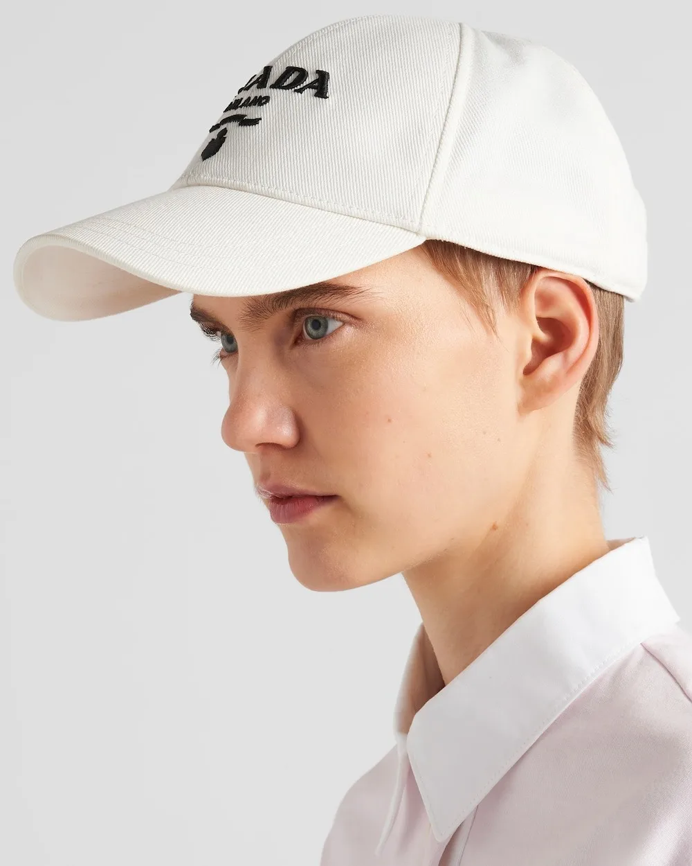 Alternative view of Prada Drill Baseball Cap White 1HC274_2CXL_F0009