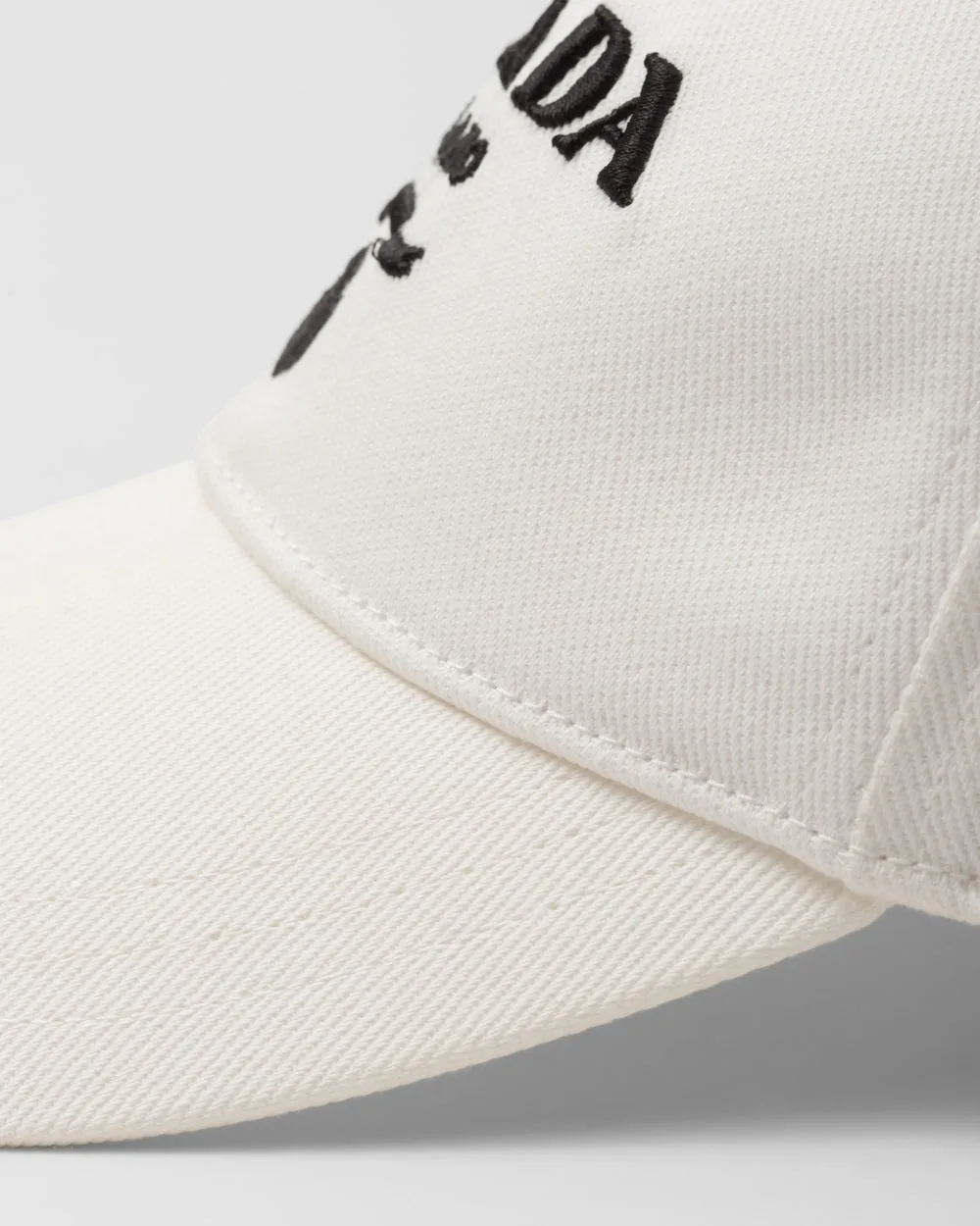 Prada Drill Baseball Cap White 1HC274_2CXL_F0009 - Image 4