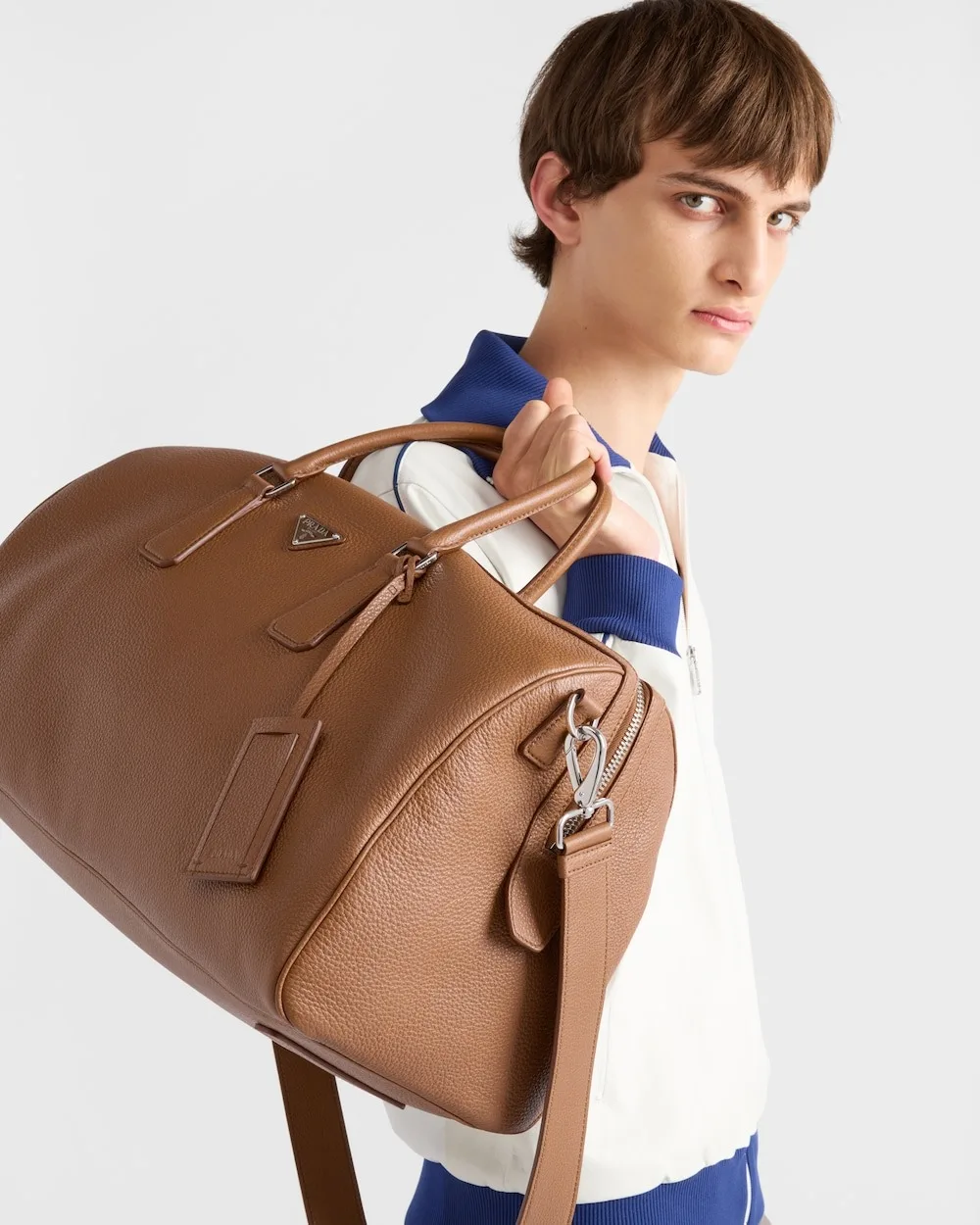 Prada Leather Duffel Bag Cognac / - 2VC048_2BBE_F0046_V_OOO - Image 7