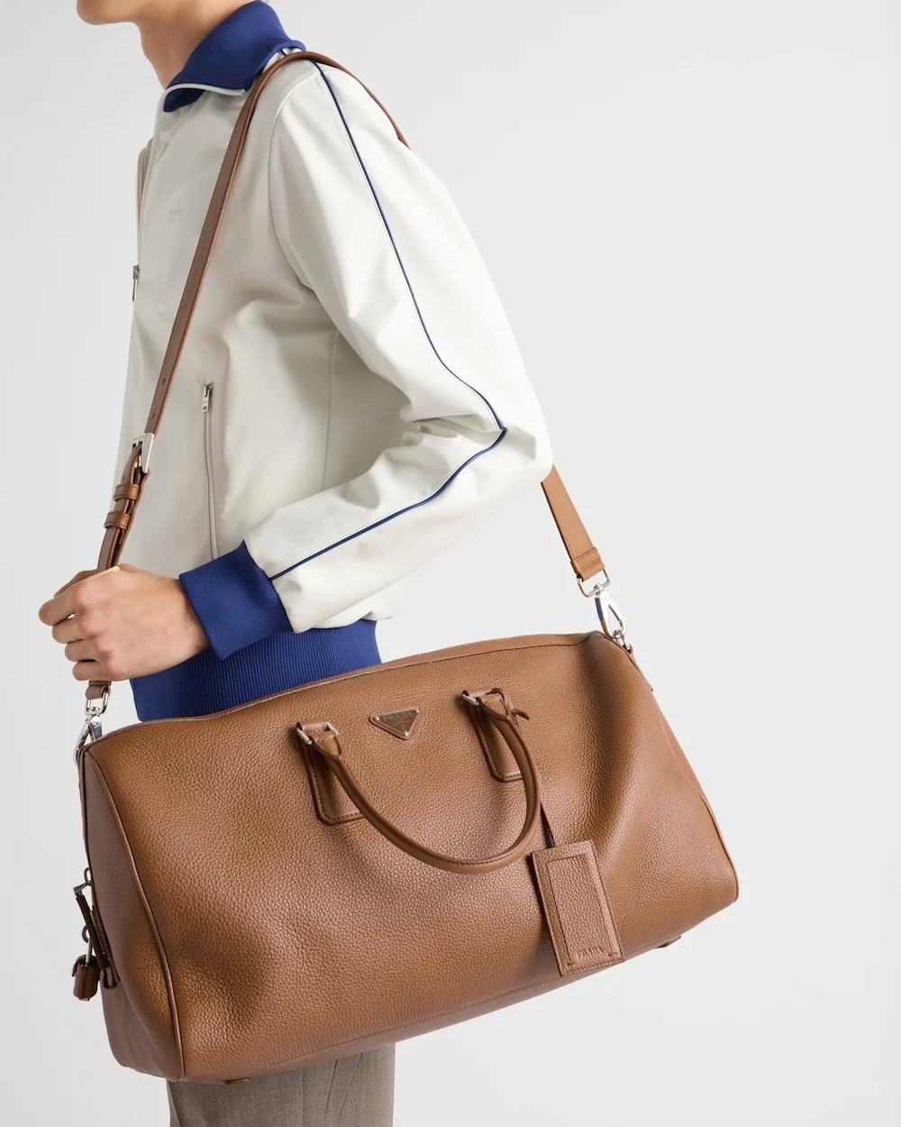Prada Leather Duffel Bag Cognac / - 2VC048_2BBE_F0046_V_OOO - Image 8