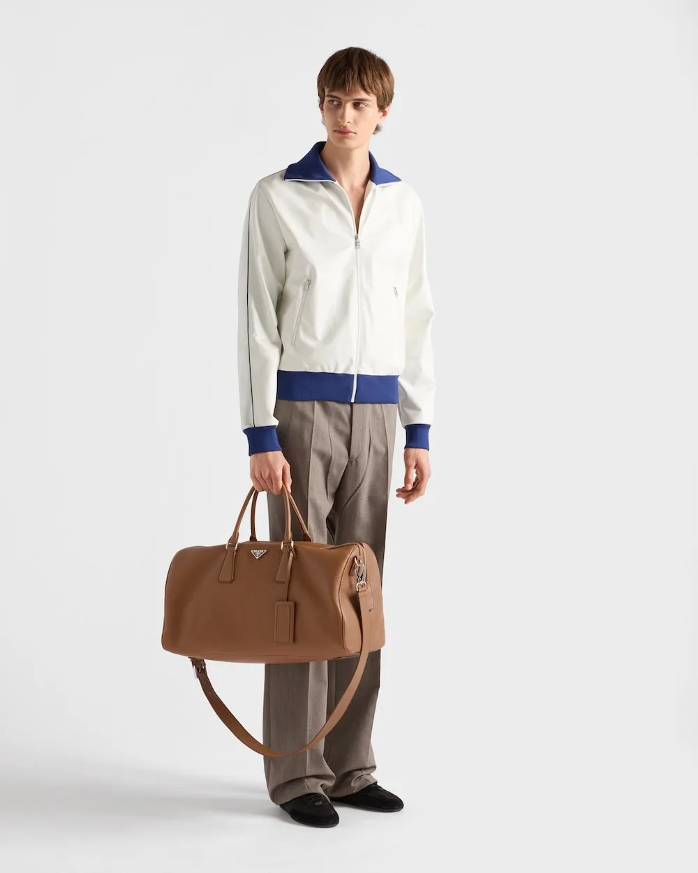 Prada Leather Duffel Bag Cognac / - 2VC048_2BBE_F0046_V_OOO - Image 3