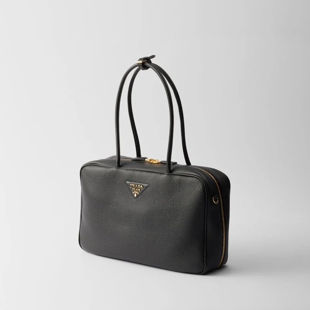 Alternative view of Prada Large Leather Top-Handle Bag Black / 1BB128_2DKV_F0632_V_ONO