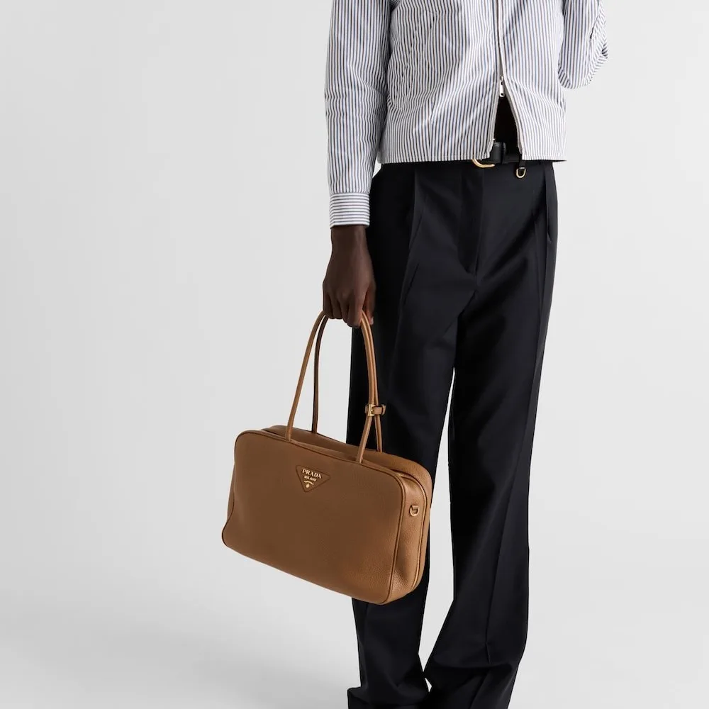 Alternative view of Prada Large Leather Top-Handle Bag Caramel / 1BB128_2DKV_F03V8_V_ONO