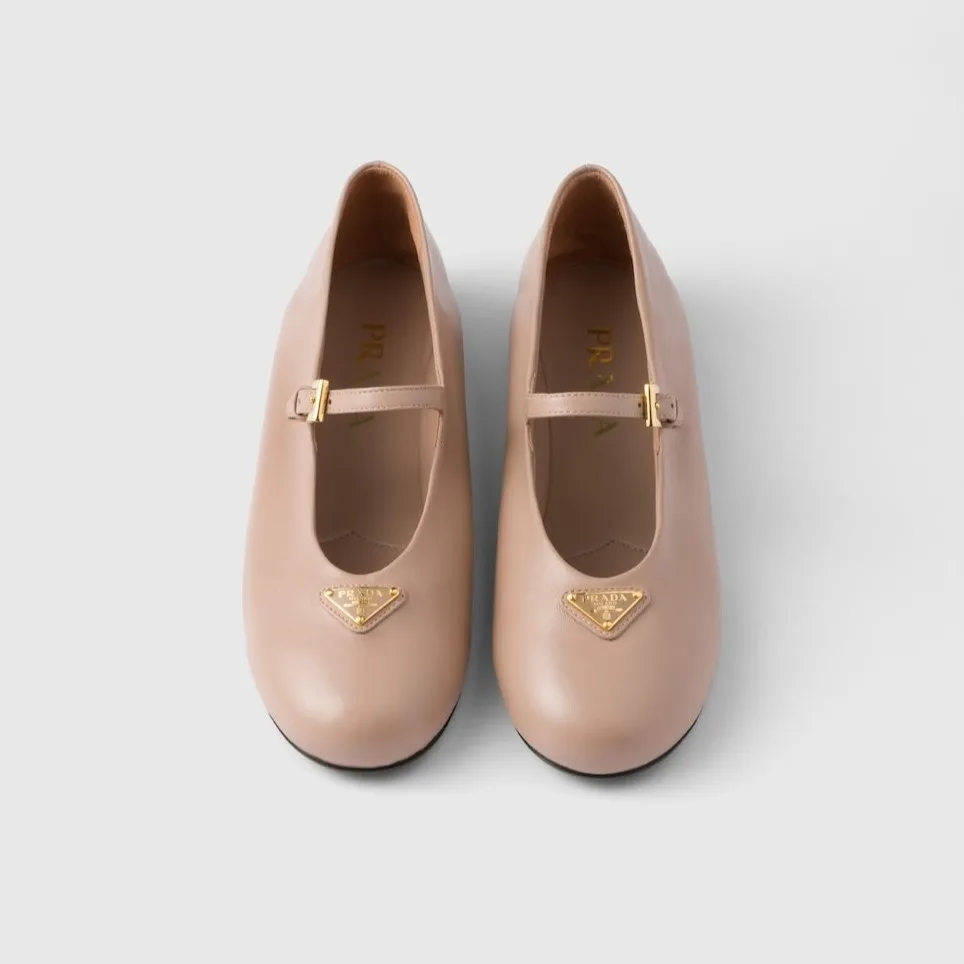 Alternative view of Prada Leather Ballerinas Powder Pink 1F793N_038_F0236_F_005