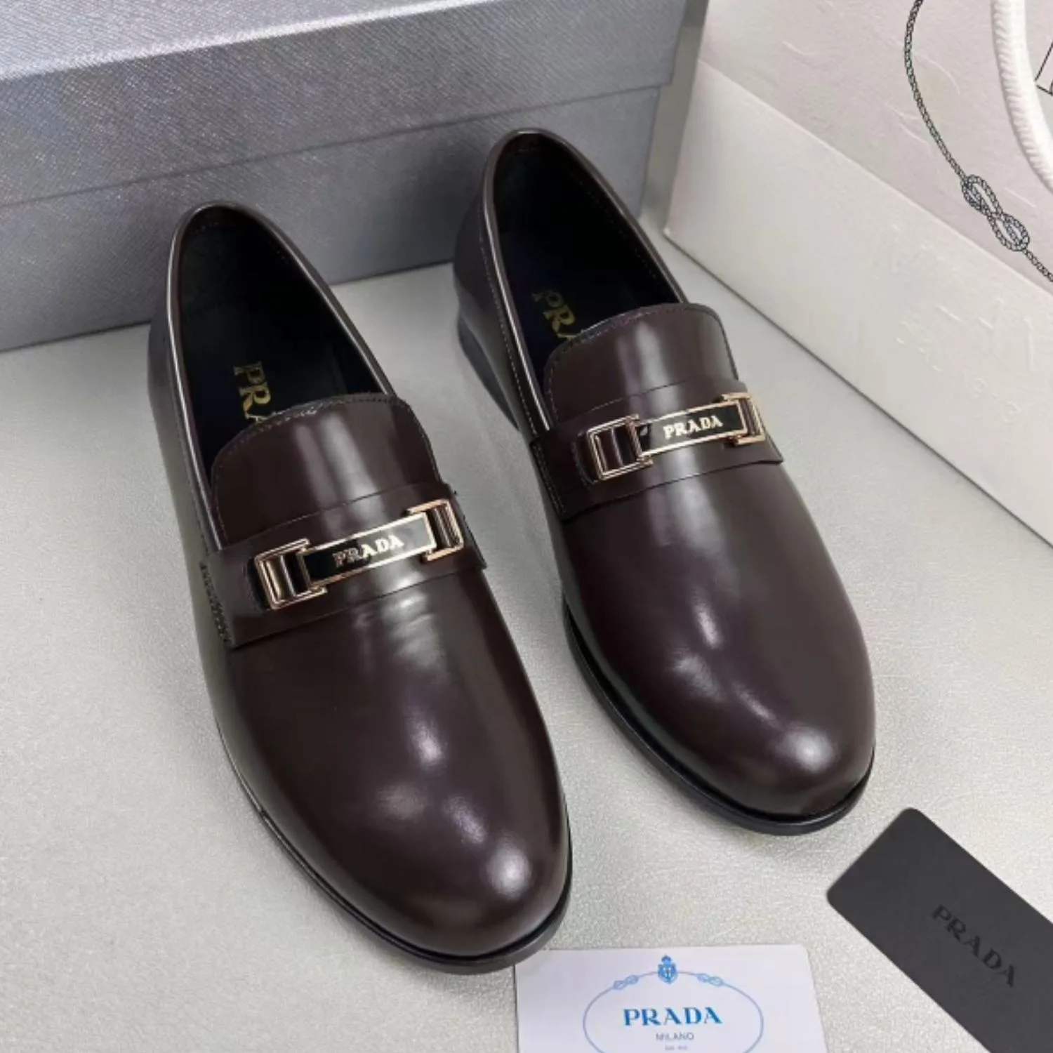 Prada Leather Loafer Brown - Image 4