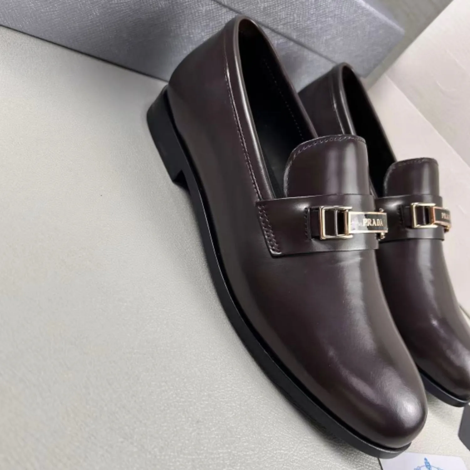 Prada Leather Loafer Brown - Image 5