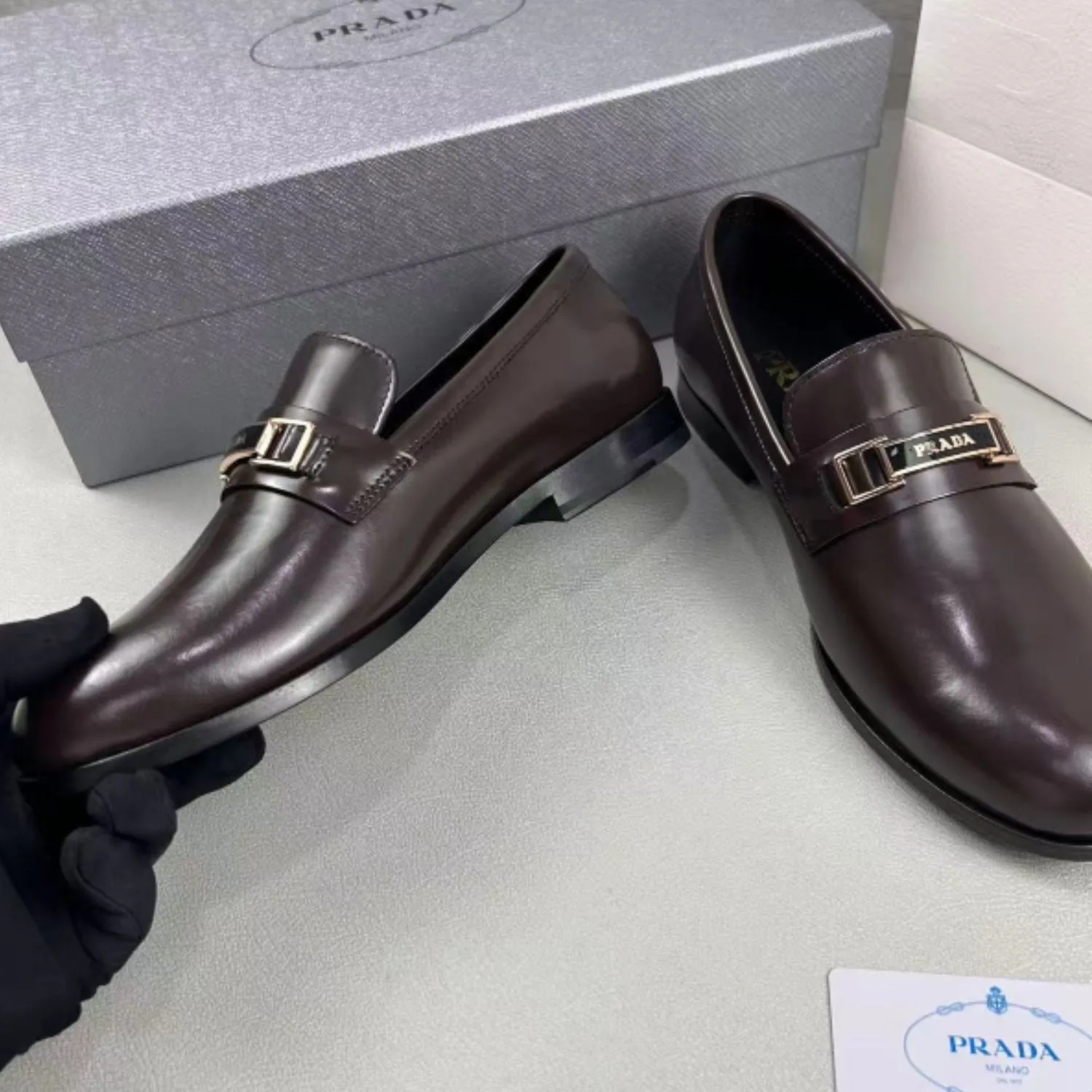 Prada Leather Loafer Brown - Image 6