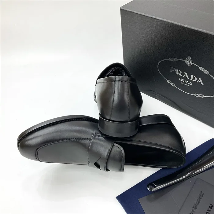 Prada Leather Loafers Black - Image 3