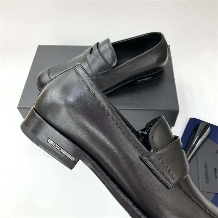 Prada Leather Loafers Black - Image 4