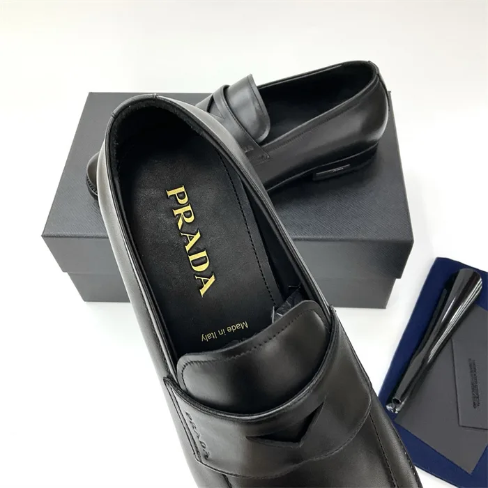 Prada Leather Loafers Black - Image 7