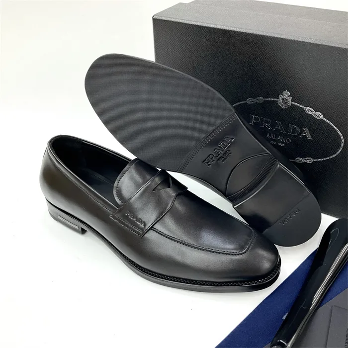 Prada Leather Loafers Black - Image 8