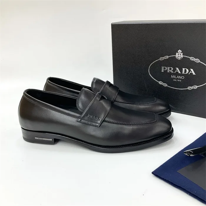 Alternative view of Prada Leather Loafers Black