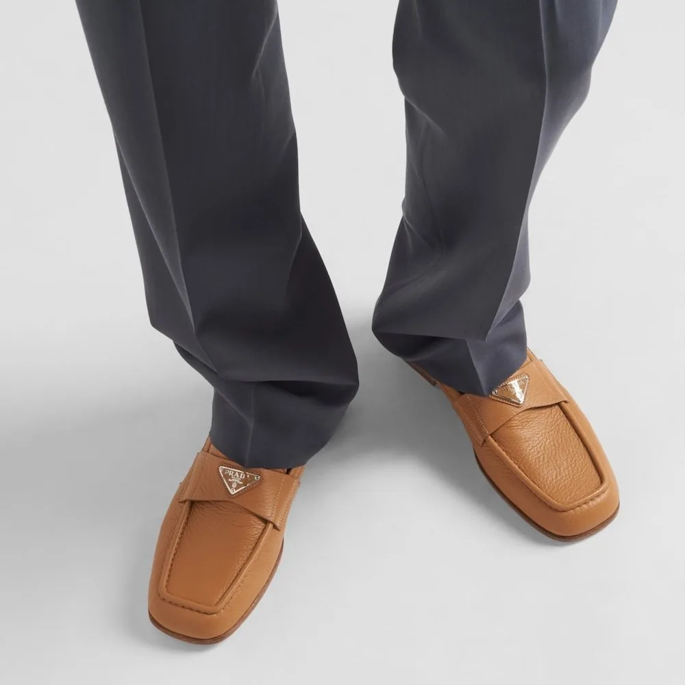 Prada Leather Loafers Natural 2DB213_013_F0018_F_C000 - Image 2