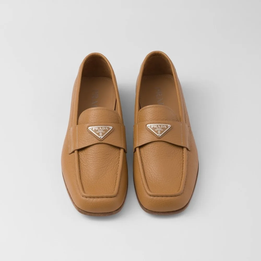 Prada Leather Loafers Natural 2DB213_013_F0018_F_C000 - Image 3