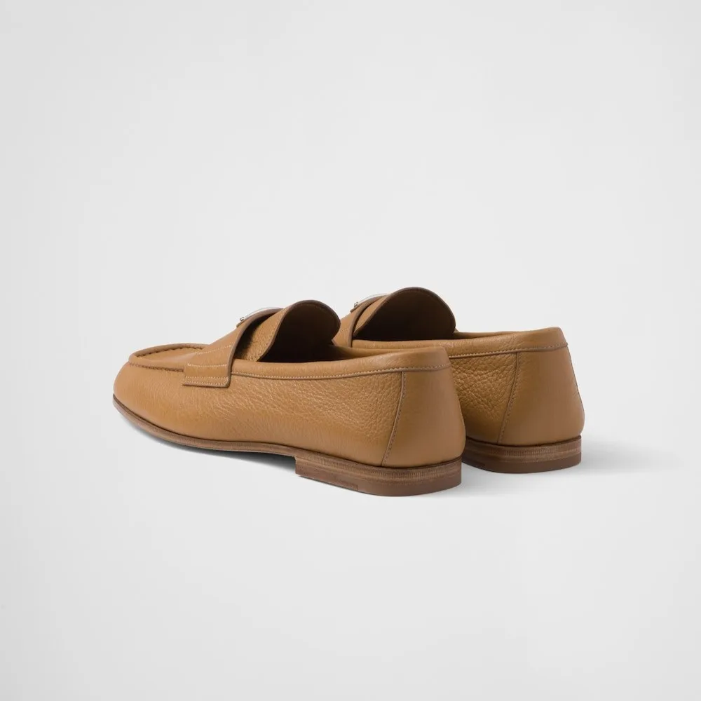 Prada Leather Loafers Natural 2DB213_013_F0018_F_C000 - Image 4
