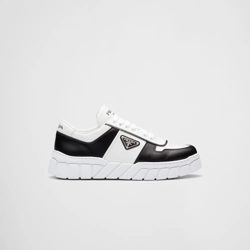 Prada Leather Sneakers White/Black 2EE378_3LJ6_F0964 - Image 4