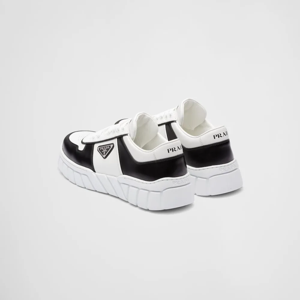 Prada Leather Sneakers White/Black 2EE378_3LJ6_F0964 - Image 5