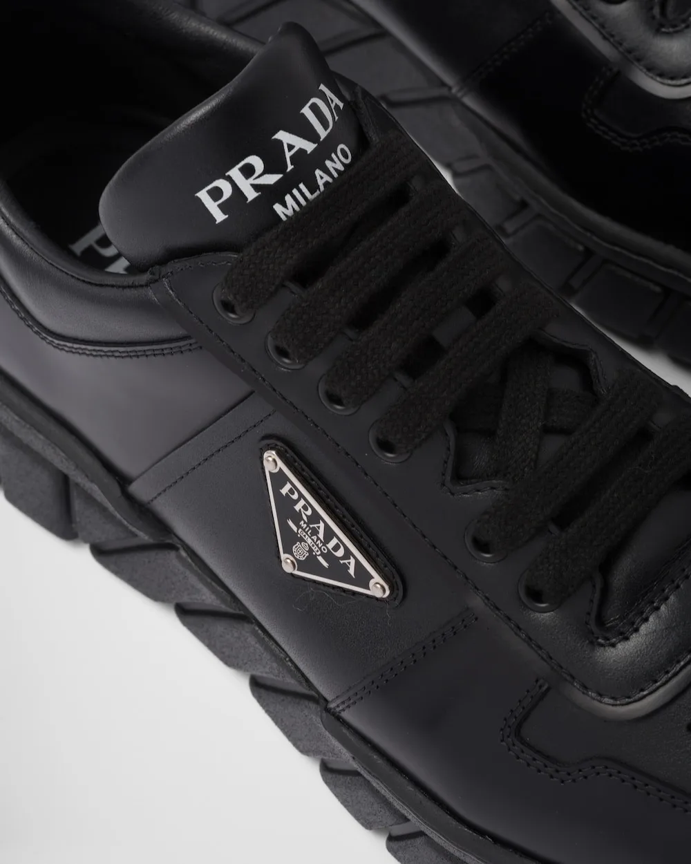 Prada Leather Sneakers Black 2EE378_3LJ6_F0002 - Image 6
