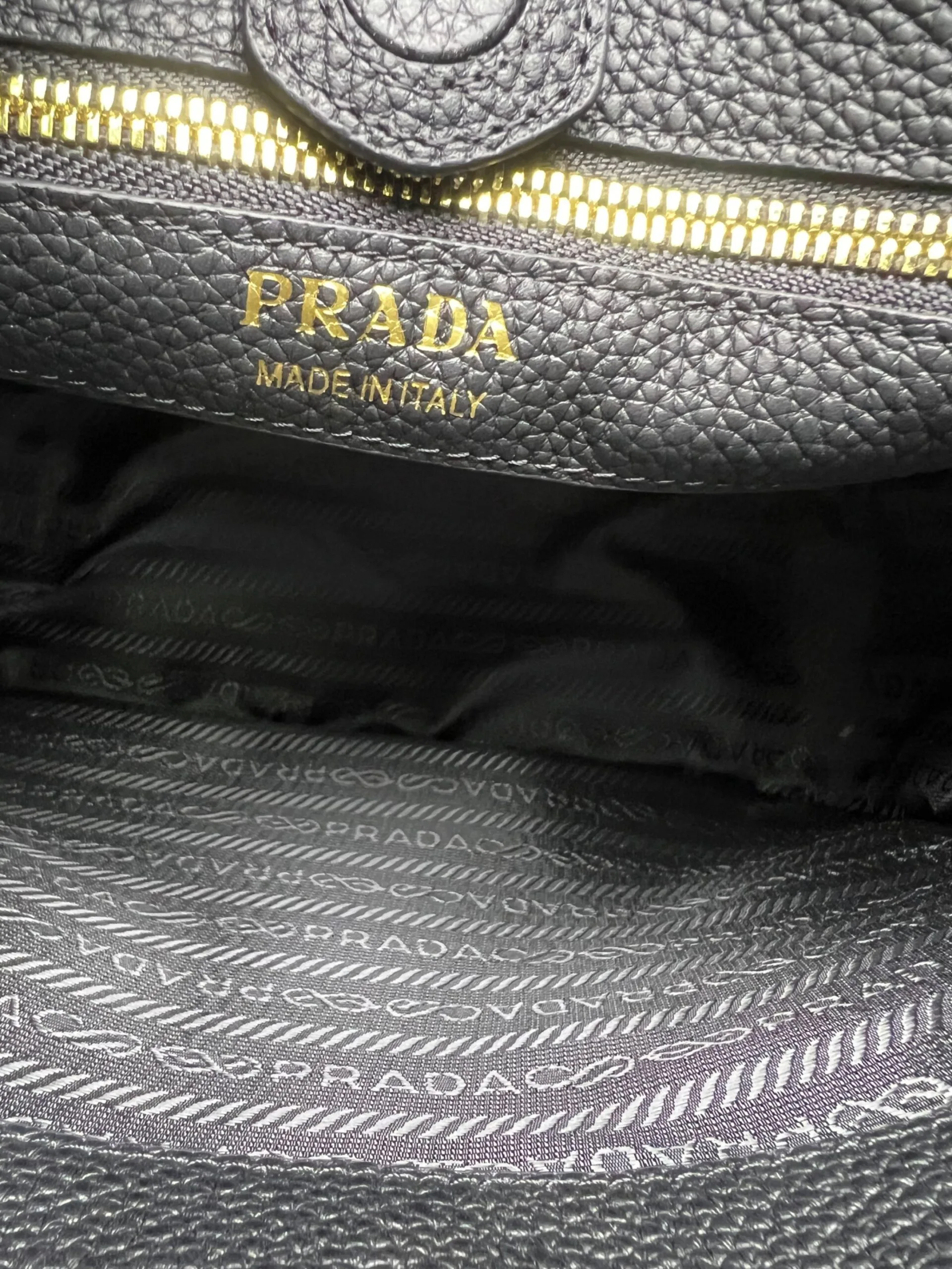 Prada Medium Leather Bag Black / 1BC073_2DKV_F0632_V_7NO - Image 3