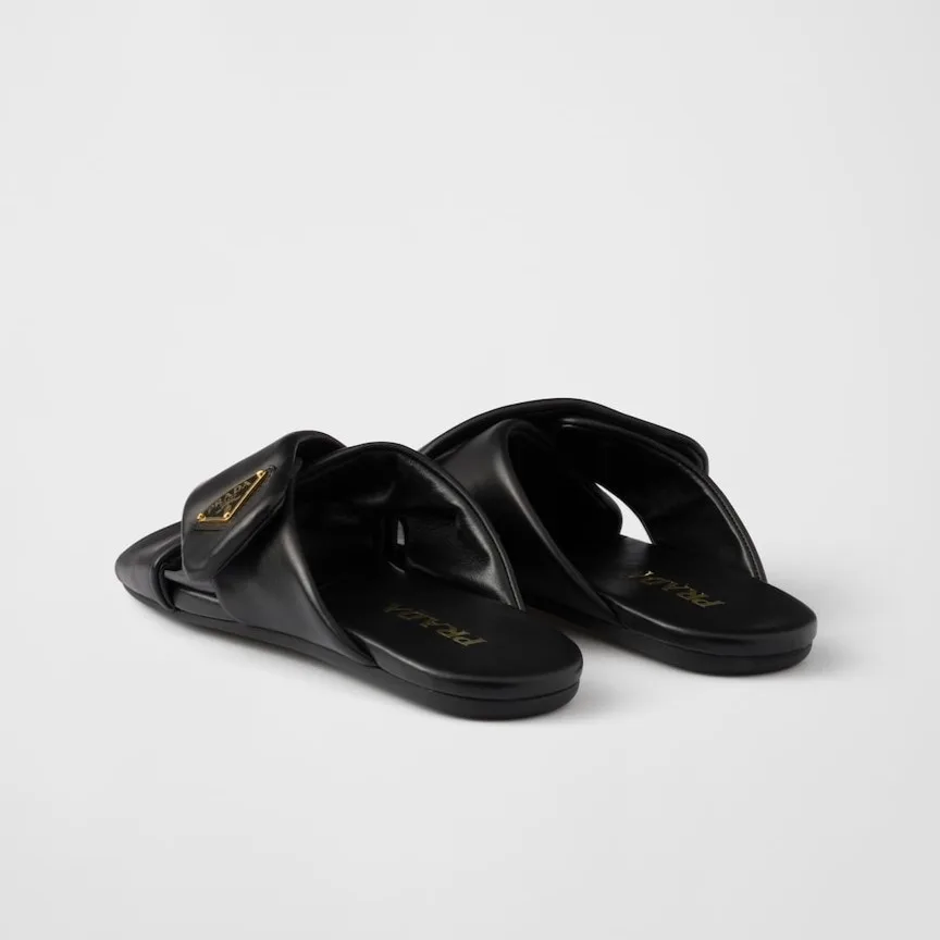 Prada Padded Leather Slides Black 1XX713_ZHP_F0002_F_005 - Image 4