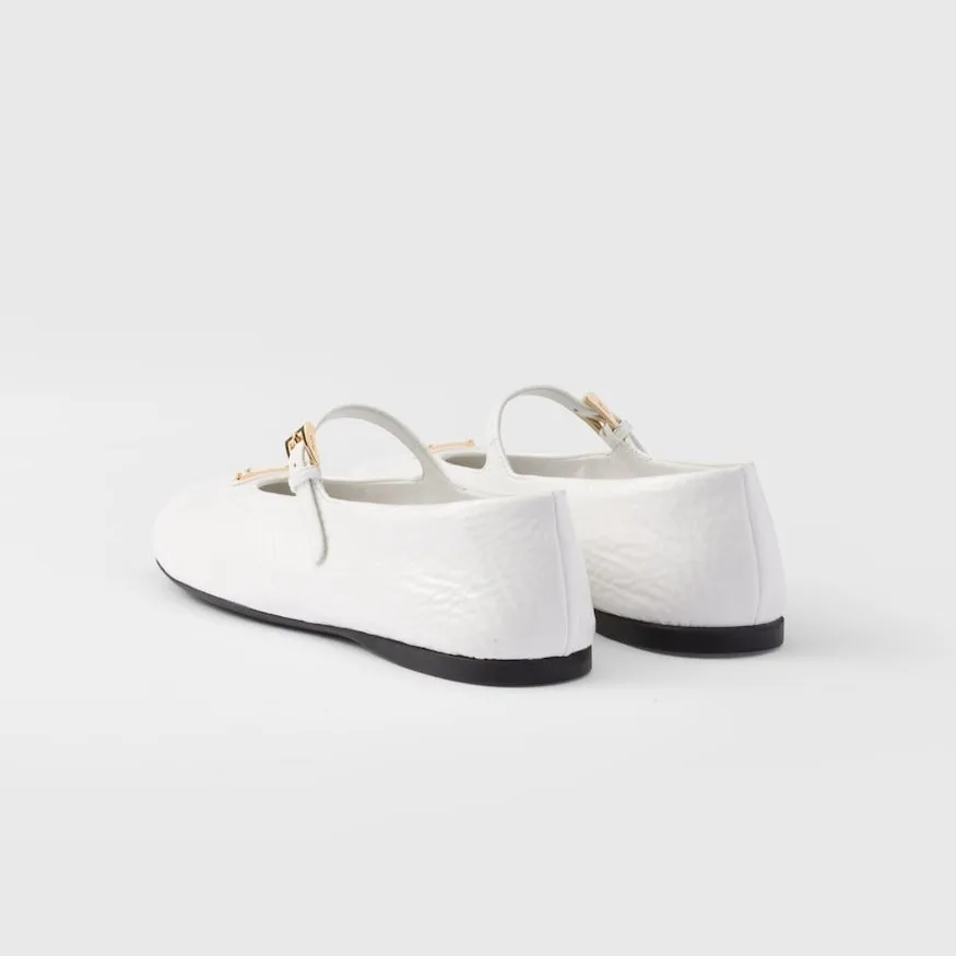 Prada Patent Leather Ballerinas White 1F793N_H27_F0009_F_005 - Image 4