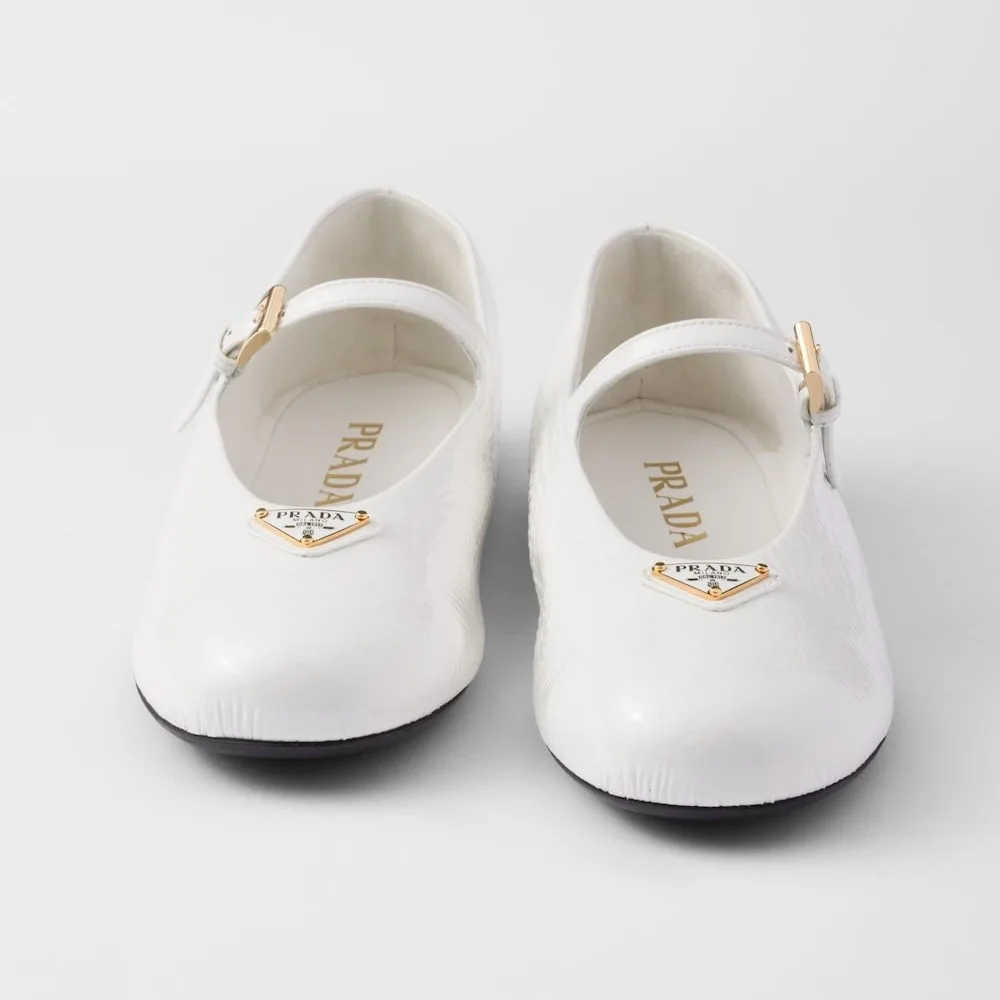 Prada Patent Leather Ballerinas White 1F793N_H27_F0009_F_005 - Image 5