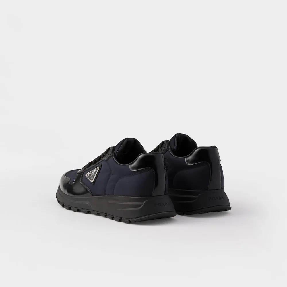 Prada Prax 01 Re-Nylon And Brushed Leather Sneakers Blue/Black 2EE369_3LF5_F0713_F_G000 - Image 5