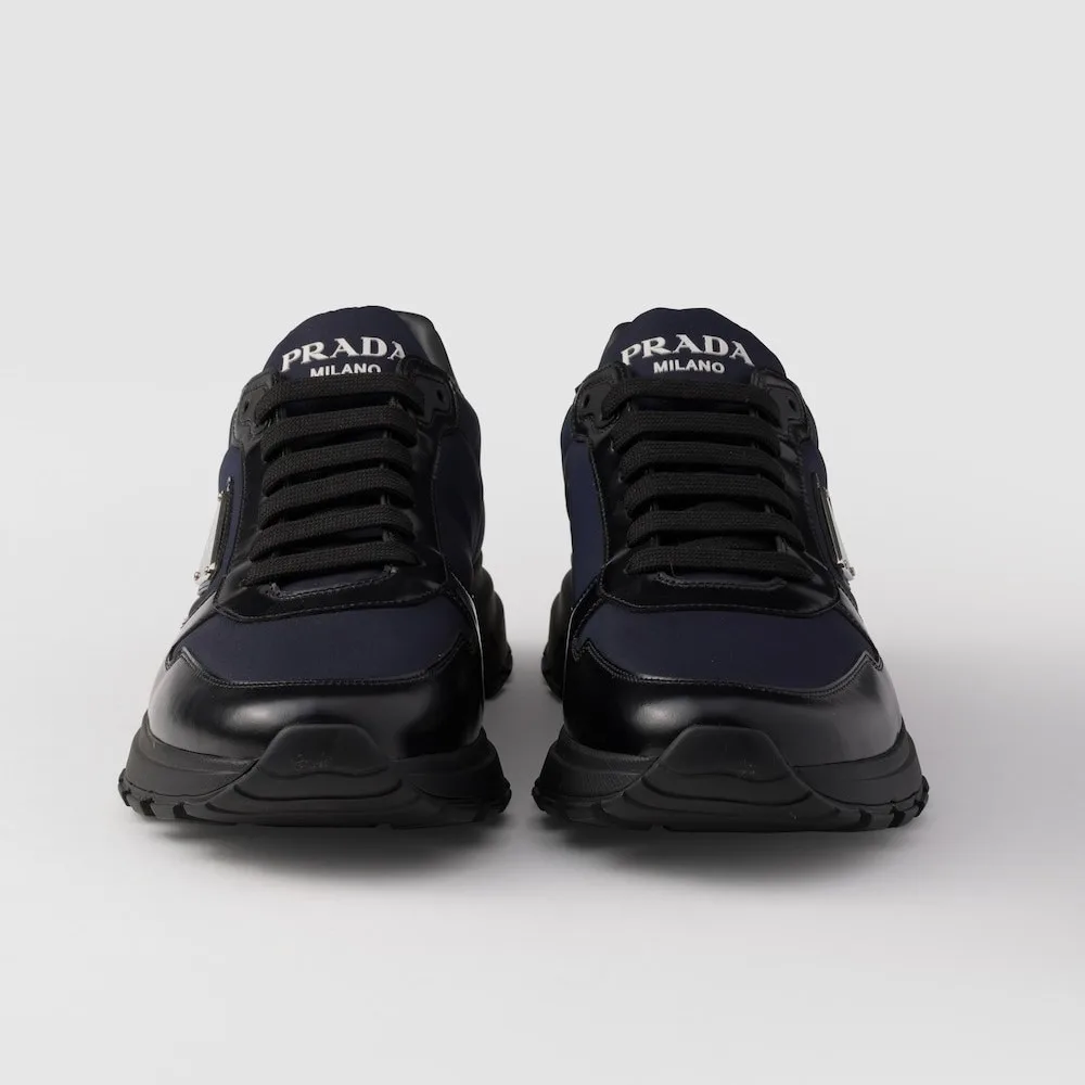 Prada Prax 01 Re-Nylon And Brushed Leather Sneakers Blue/Black 2EE369_3LF5_F0713_F_G000 - Image 6