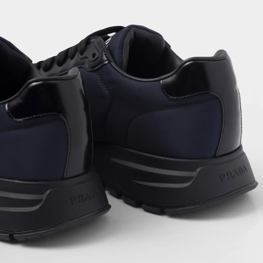 Prada Prax 01 Re-Nylon And Brushed Leather Sneakers Blue/Black 2EE369_3LF5_F0713_F_G000 - Image 7