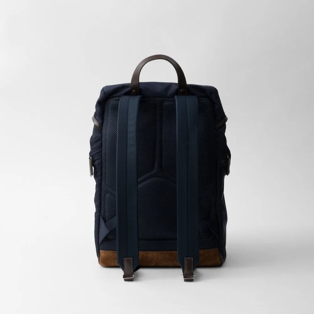 Prada Re-Nylon And Leather Backpack Blue / 2VZ135_384_F0C1B_V_HYF - Image 5
