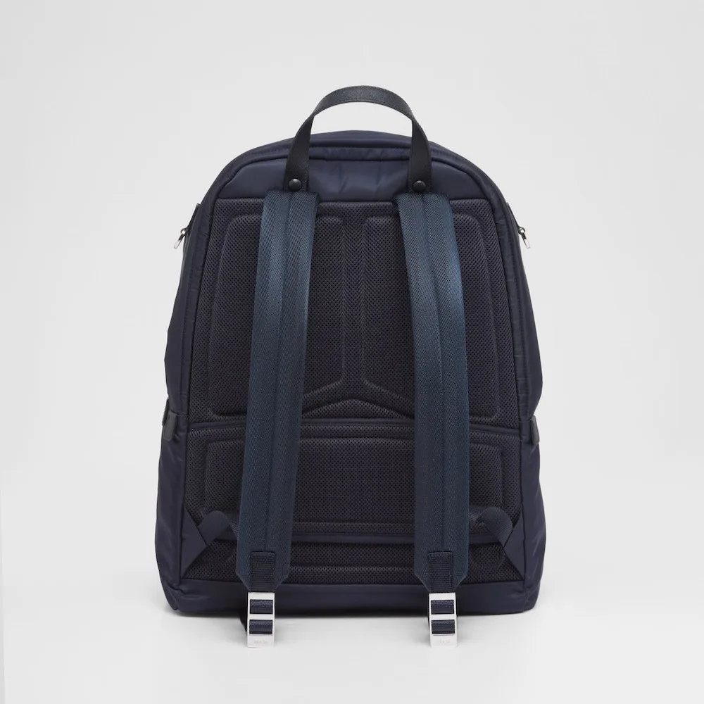 Prada Re-Nylon And Leather Backpack Navy / 2VZ048_2DMG_F0008_V_OOO - Image 5