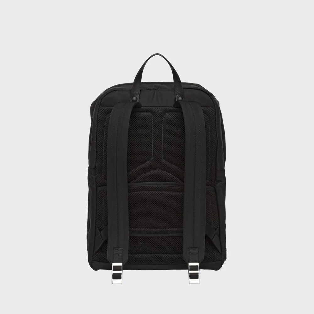 Prada Re-Nylon And Leather Backpack Black / 2VZ028_2DMG_F0002_V_OOO - Image 4